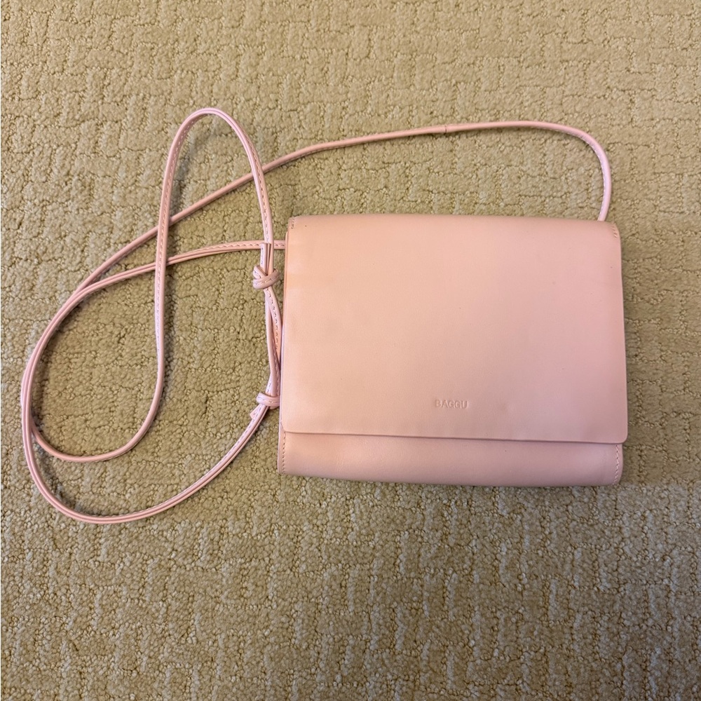 BAGGU Pink Crossbody Bag Travel Modern Minimal